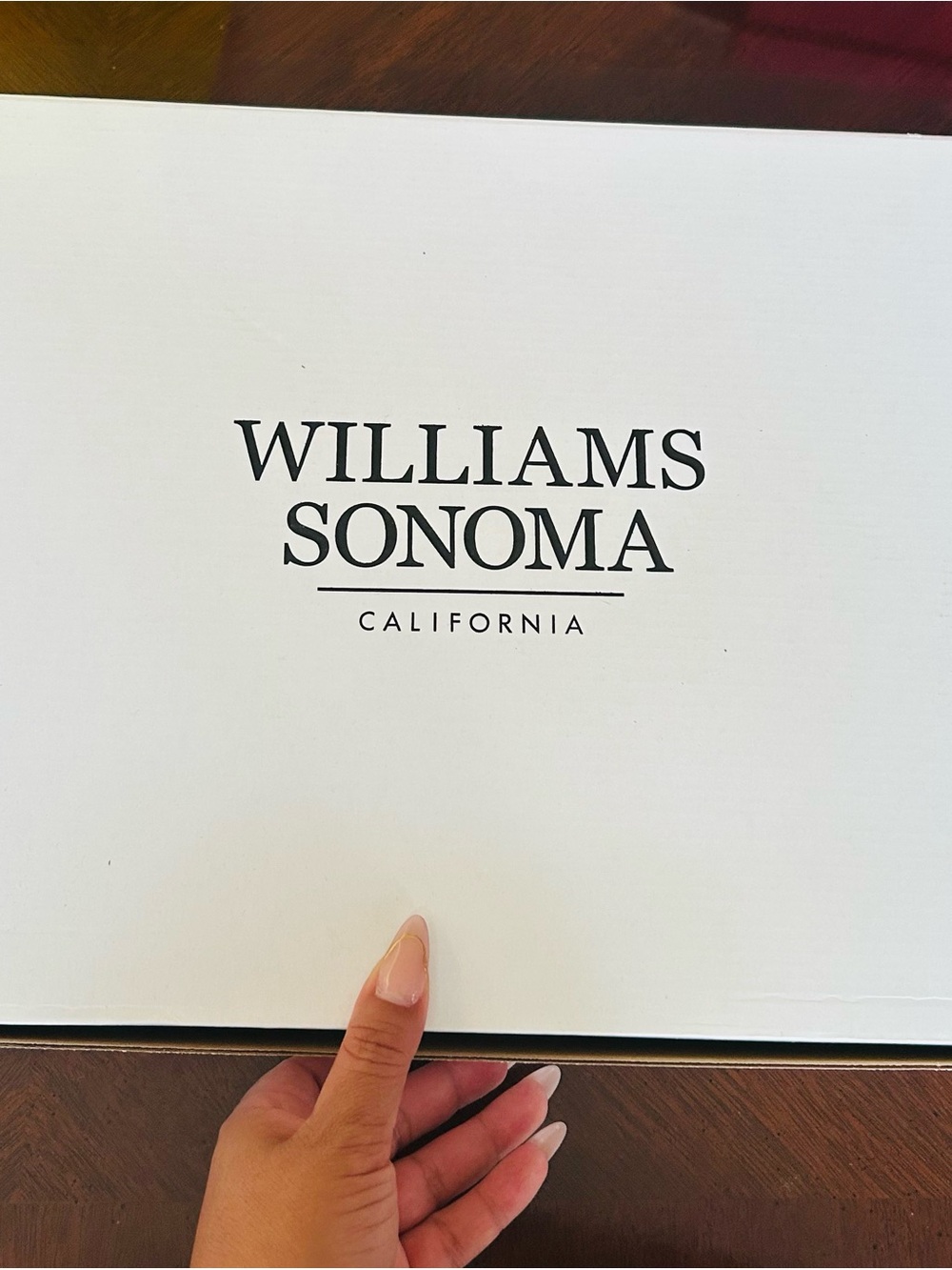 Williams Sonoma White and Black Branded Box